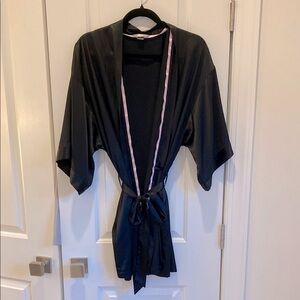 Victoria’s Secret Black Satin Robe